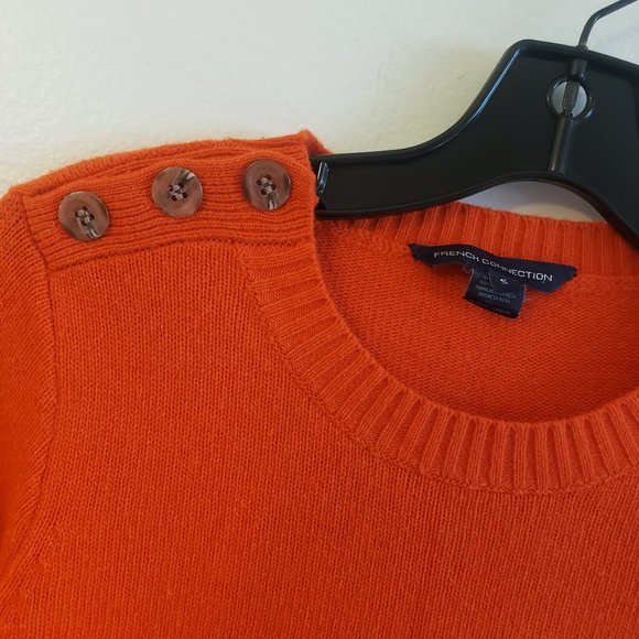 SOLD 🤑 French Connection Orange Pullover Sweater - Picture 6 of 9